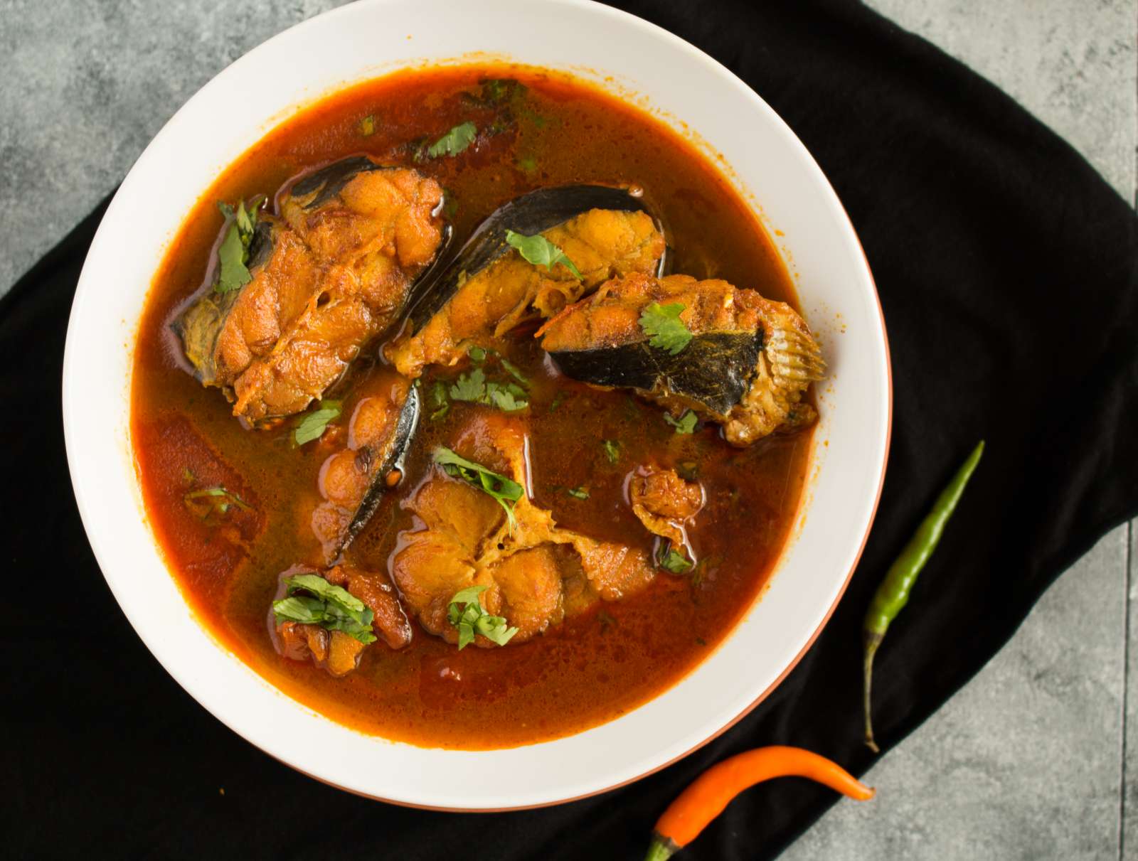 Ruti with chicken jhol