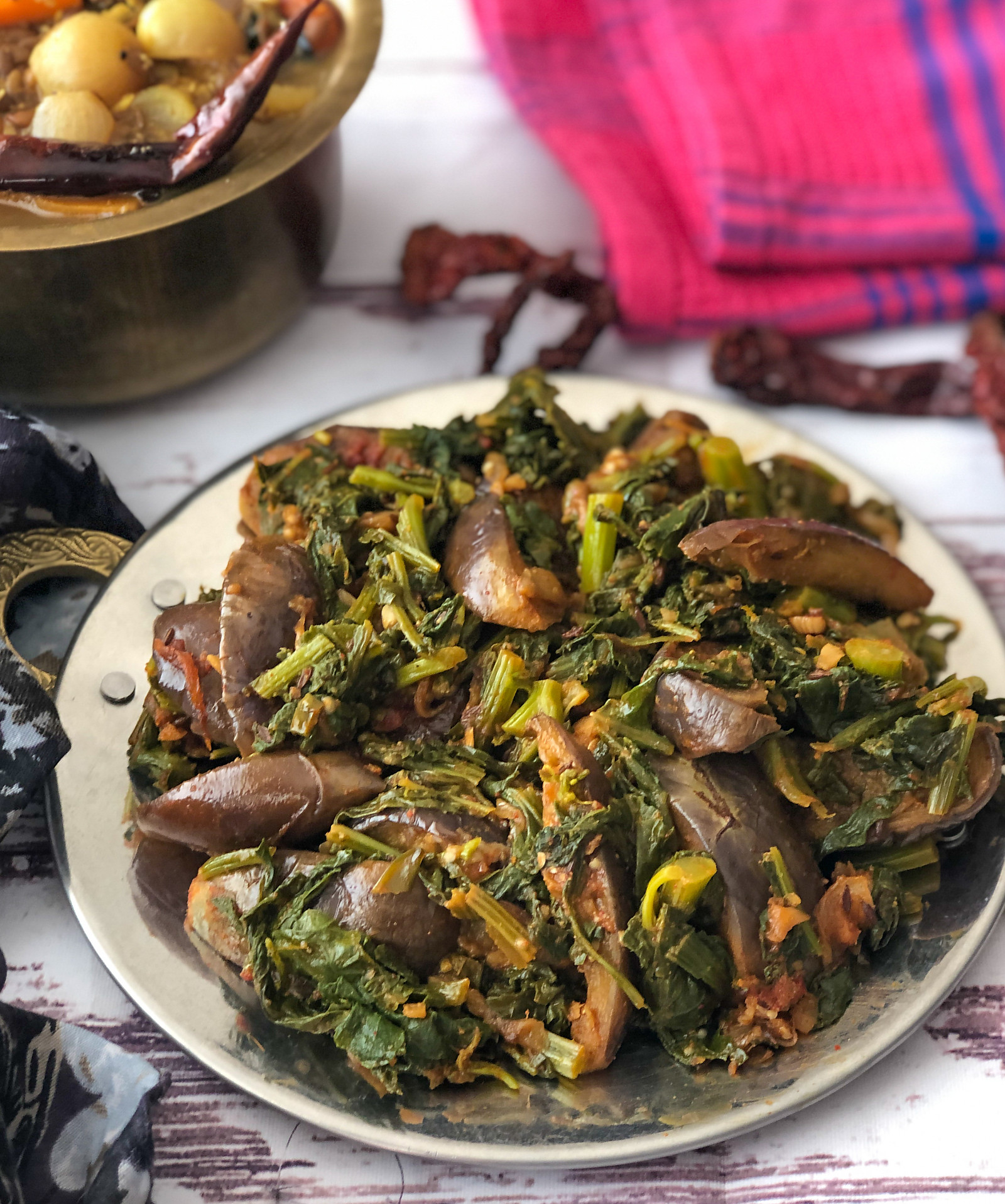 Baingan bharta with roti
