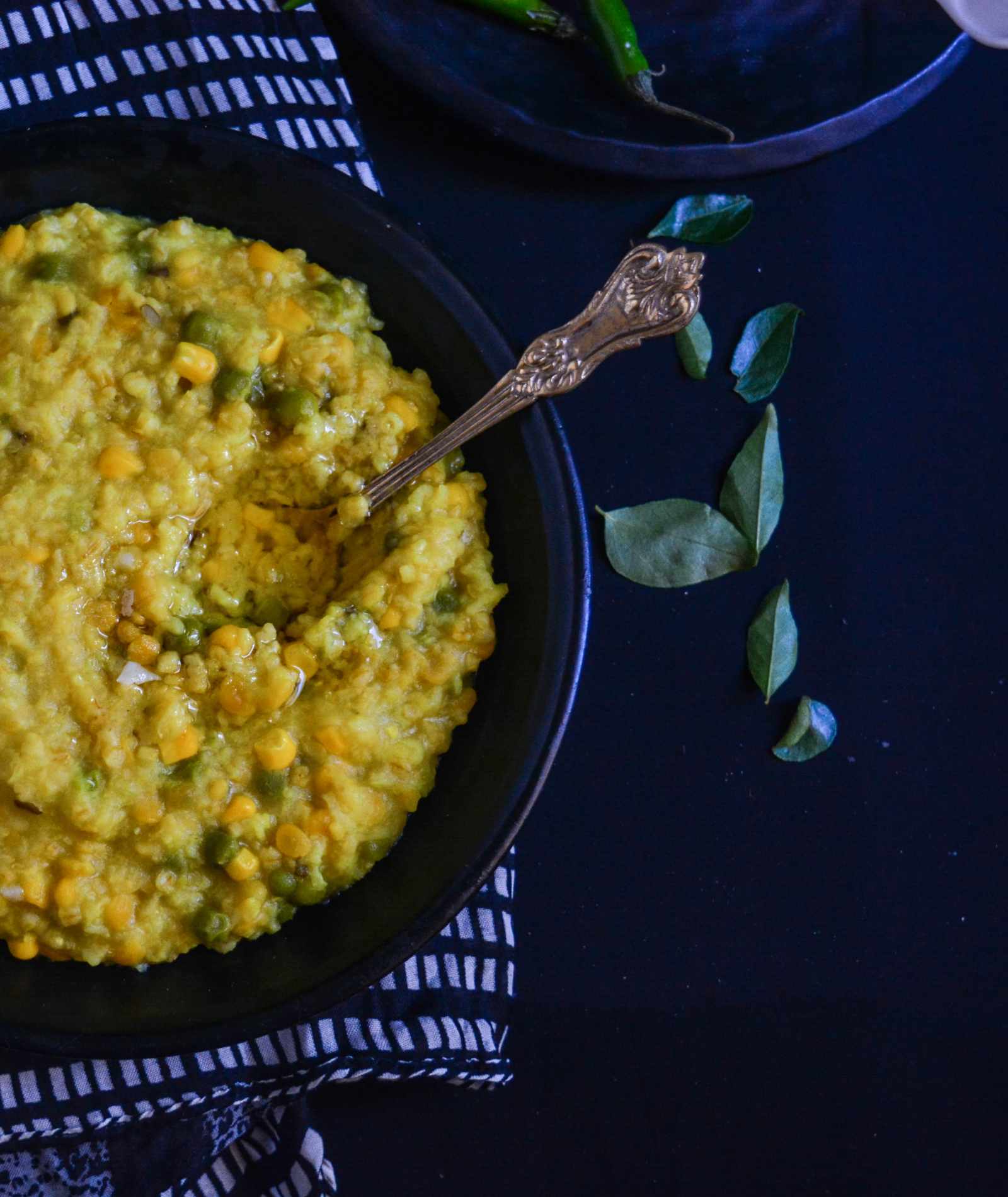 Bajra khichdi with ghee and curd