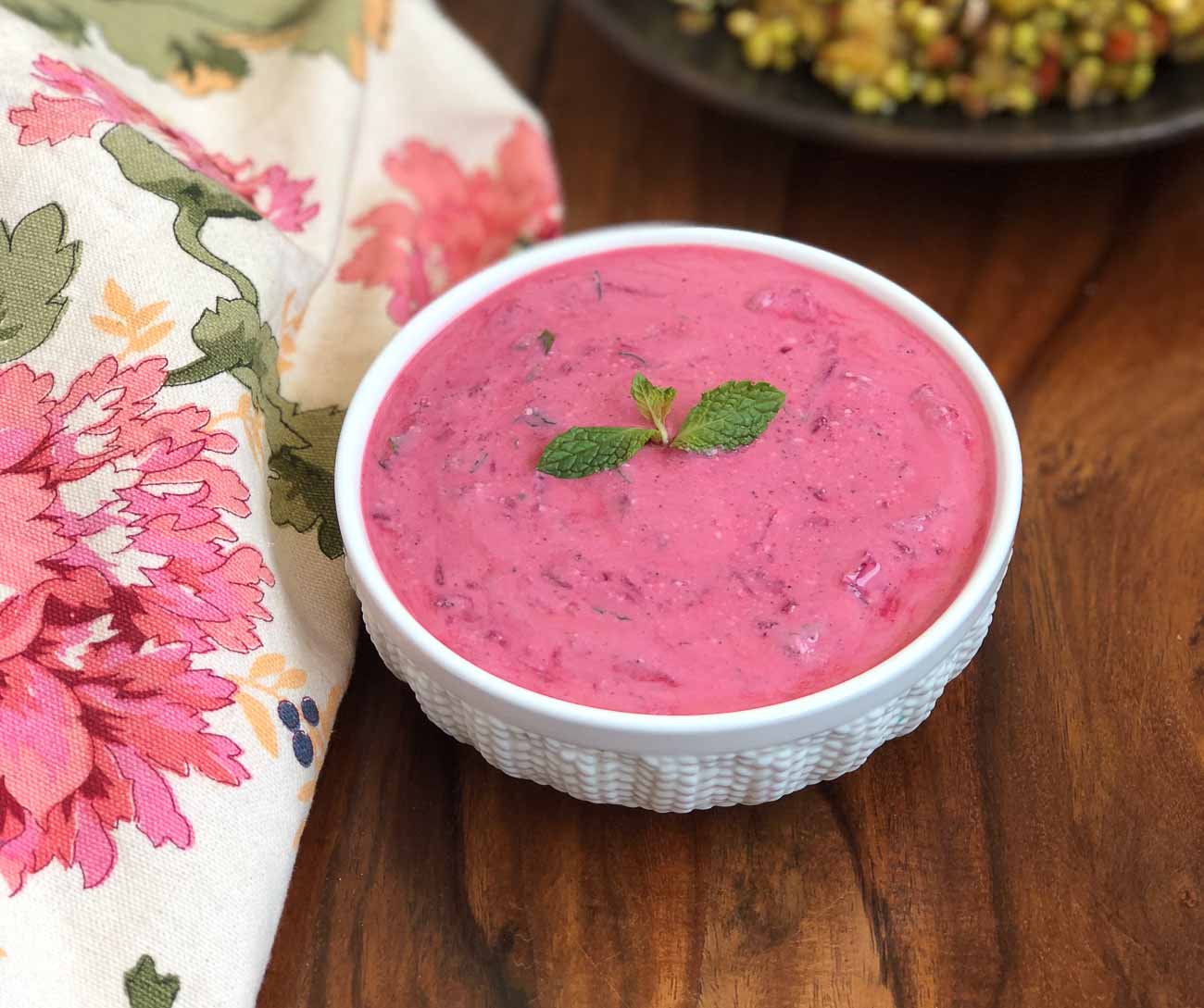 Vegetable pulao with raita