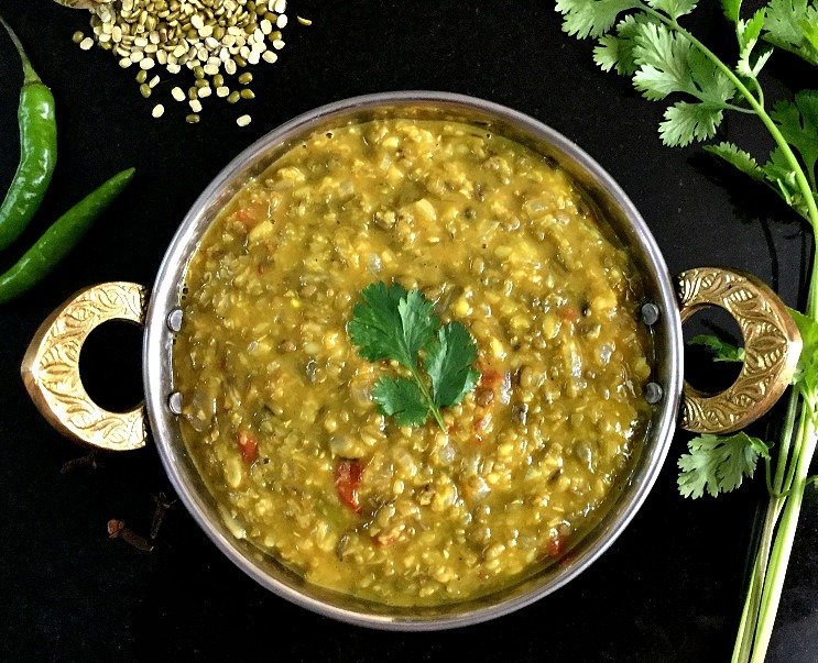 Moong dal chilla with palak soup