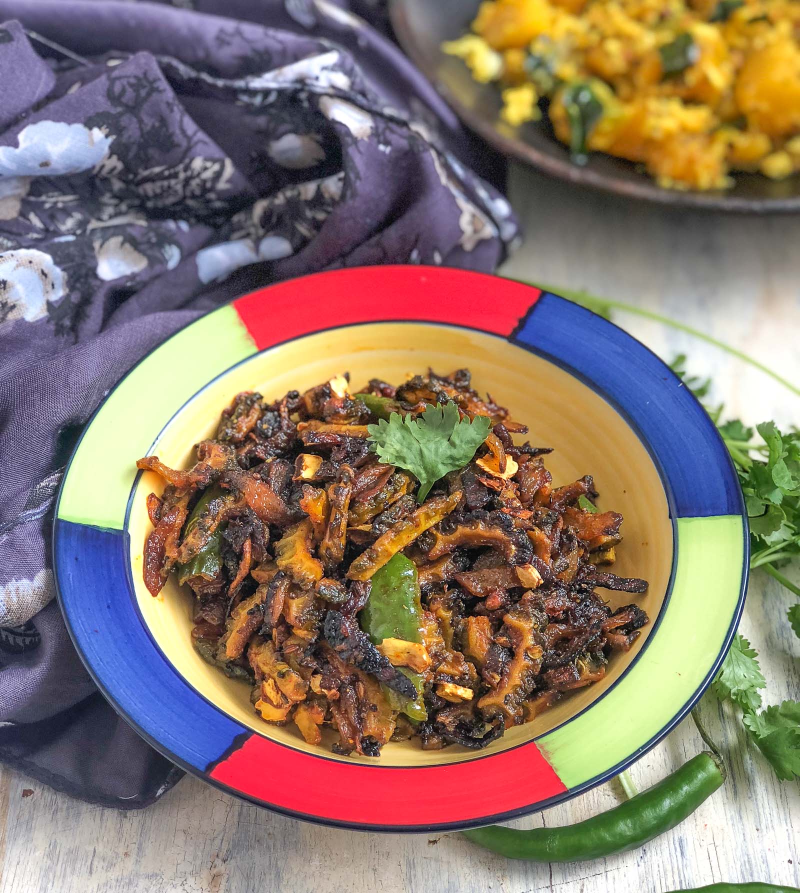 Panchmel dal with jeera rice and karela sabzi