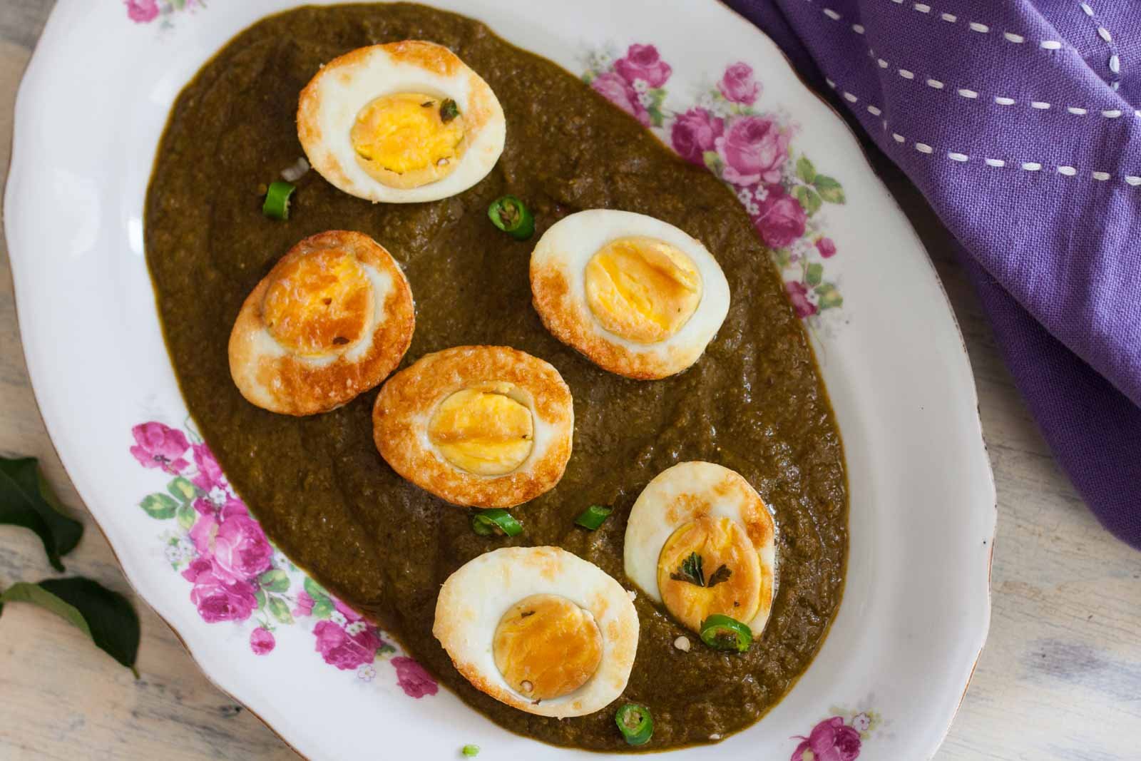 Egg curry with rice
