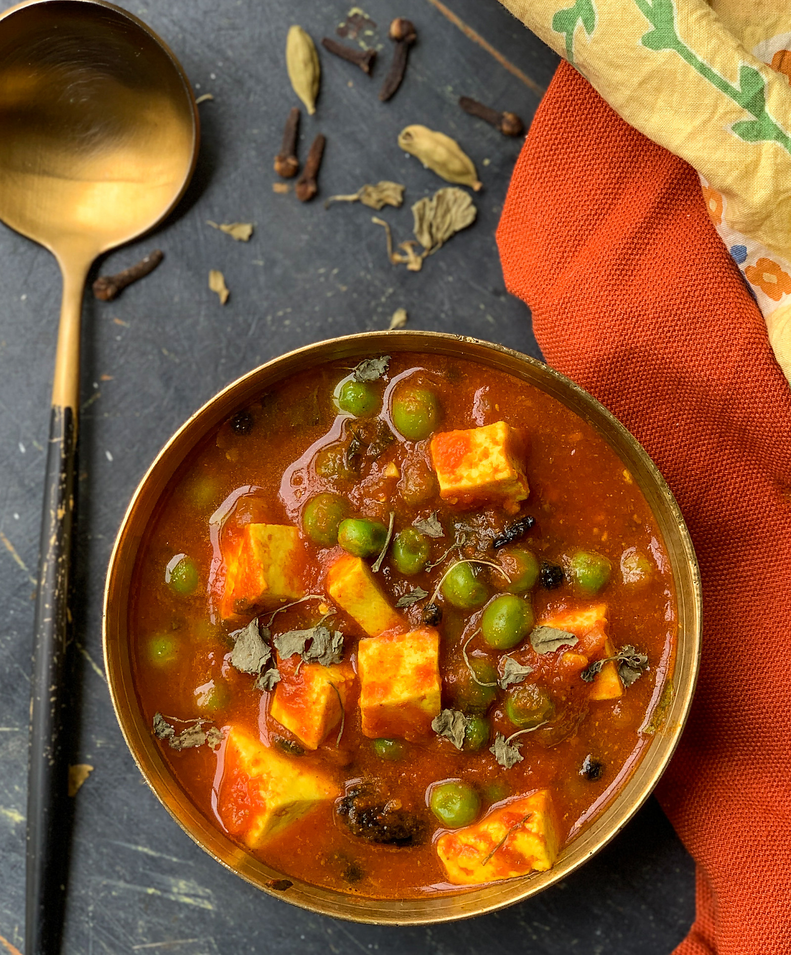 Matar paneer with jeera rice