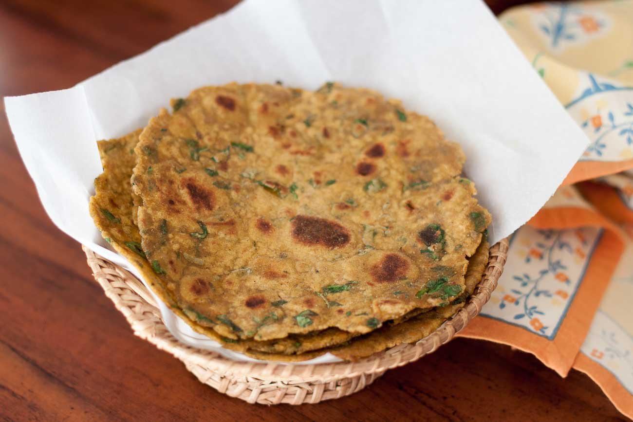 Palak paneer with roti