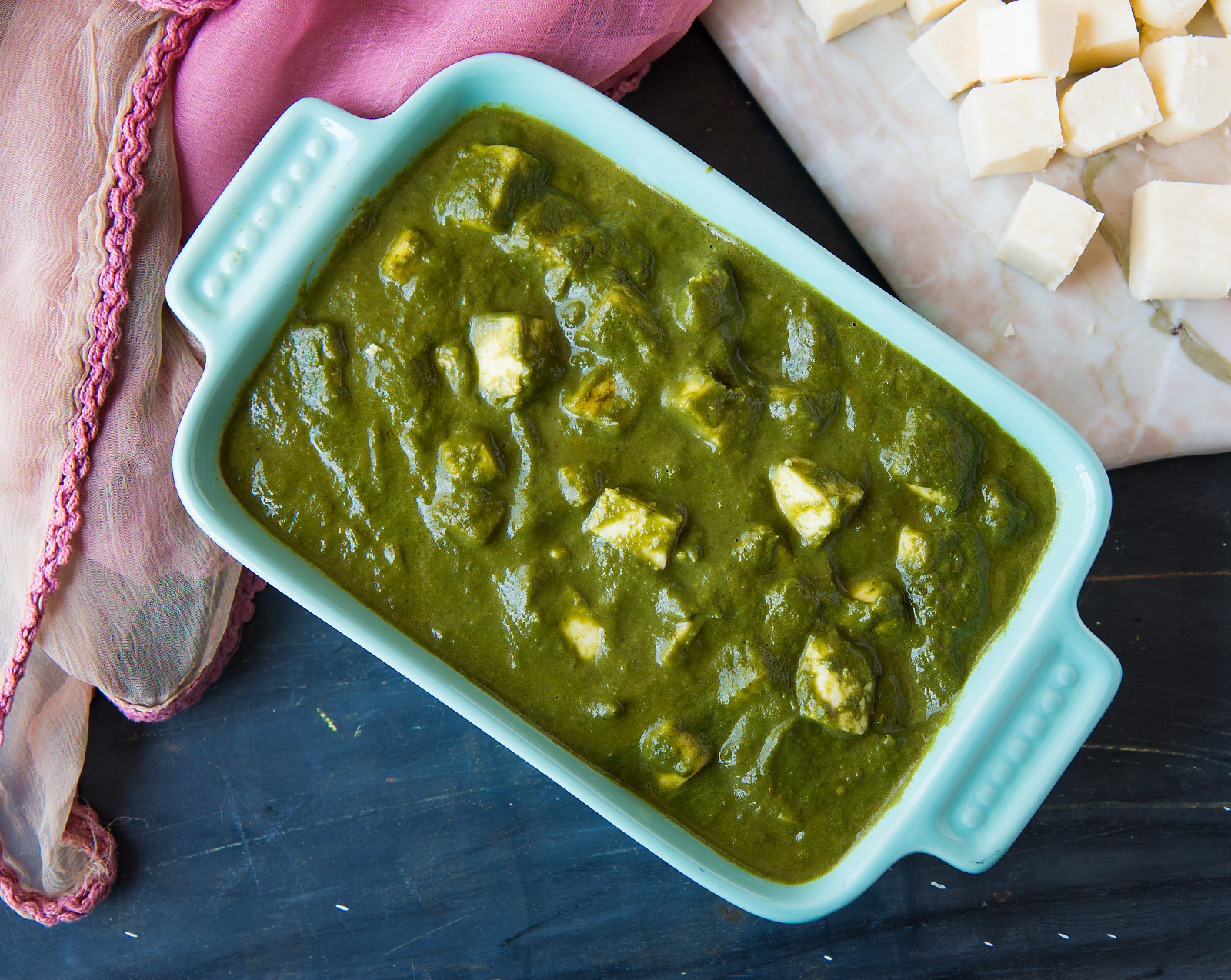 Palak paneer with roti