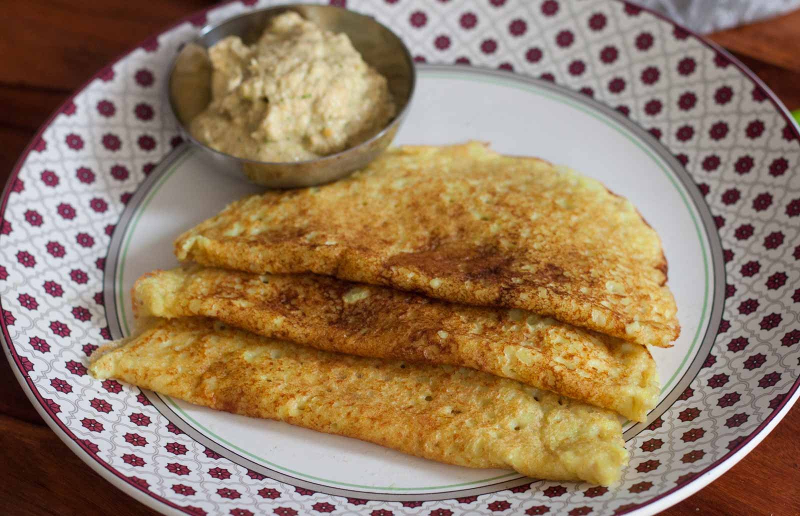 Banana pancakes with milk