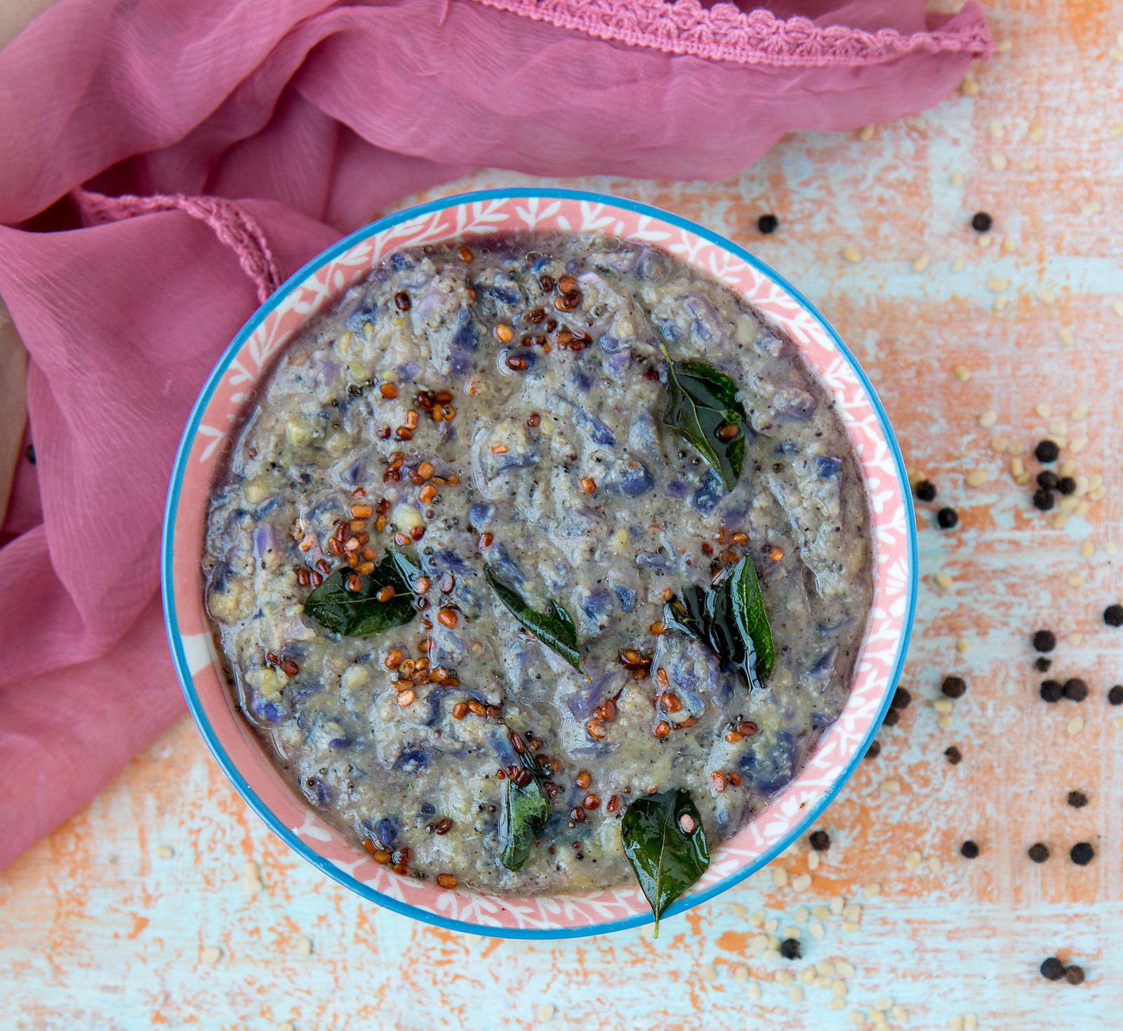 Rasam rice with cabbage poriyal