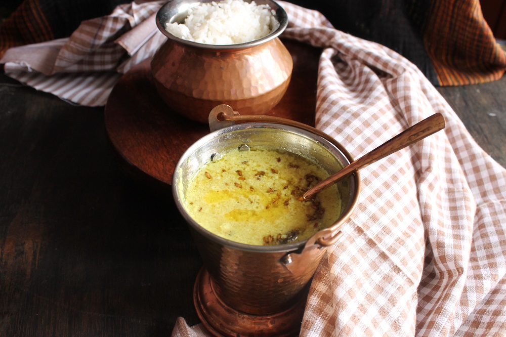 Varan bhaat with batata bhaji