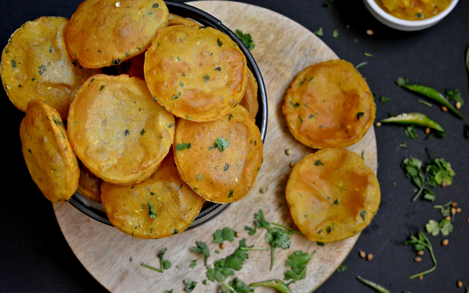 Aloo puri with suji halwa