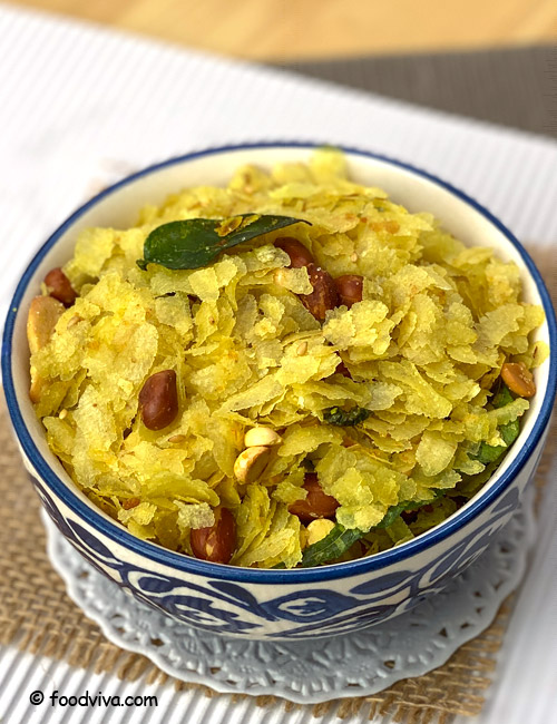 Poha with peanuts